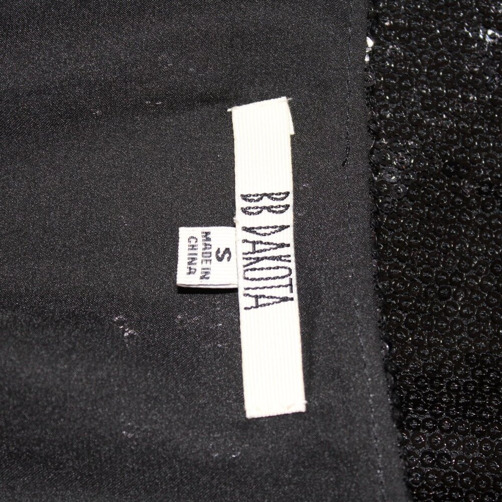 DRESS BB Dakota by Steve Madden Little Black Sequin Cocktail Size Small NWT's - Picture 13 of 15
